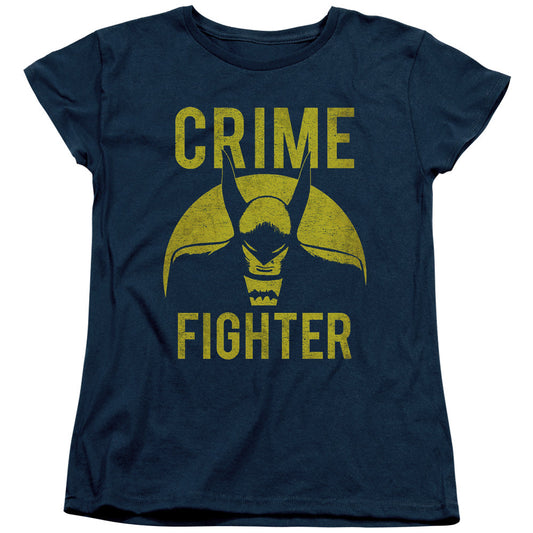 DC Comics Fight Crime Womens T Shirt Navy Blue Officially Licensed