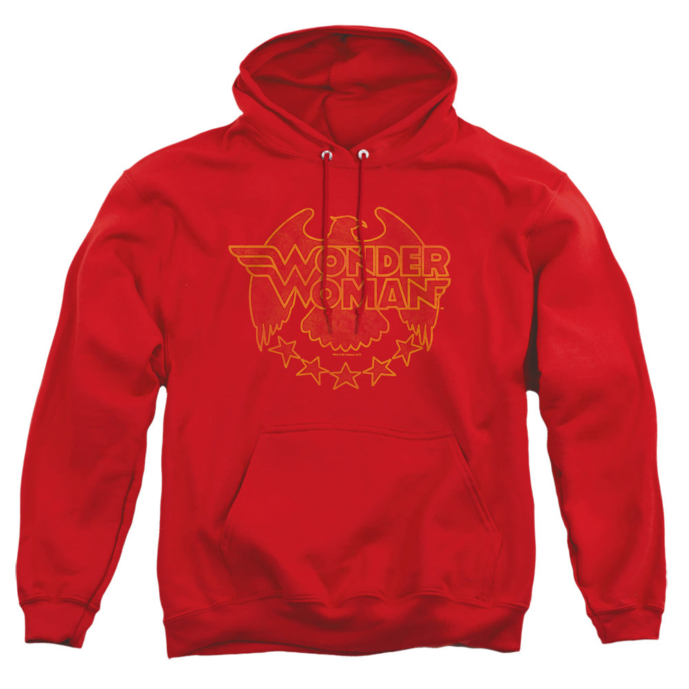 Dc Wonder Eagle Mens Hoodie Red Officially Licensed