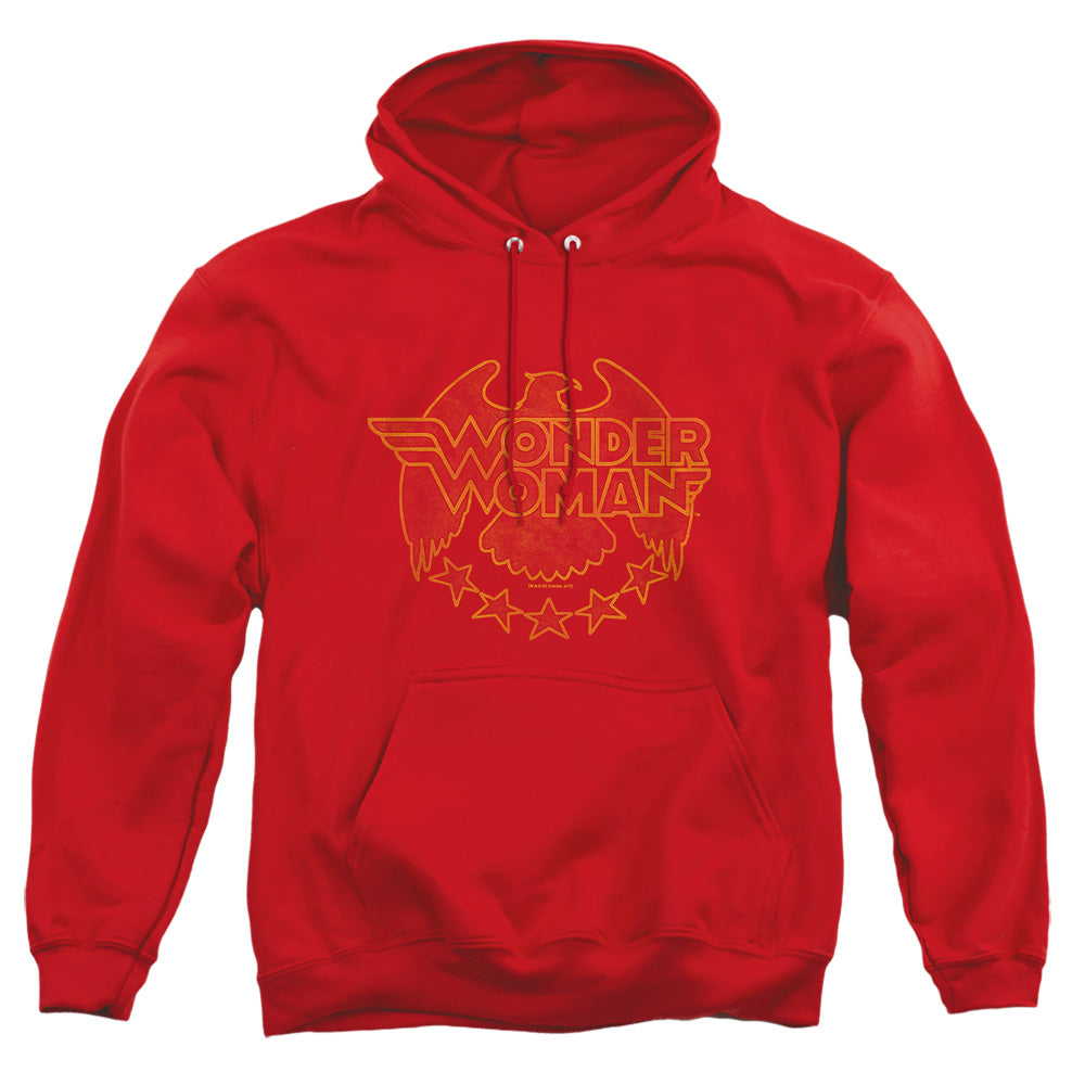 Dc Wonder Eagle Mens Hoodie Red Officially Licensed