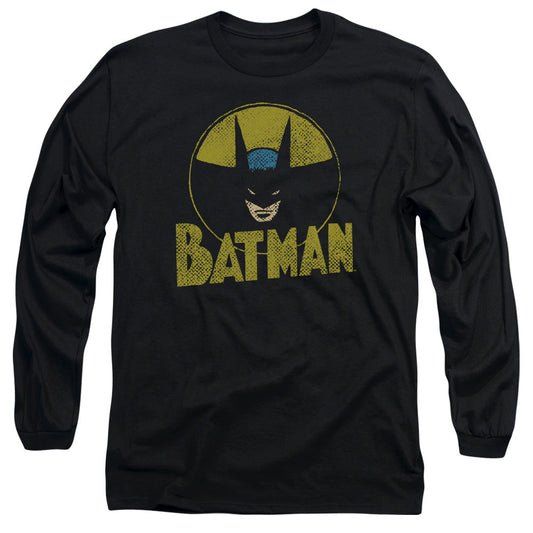 DC Comics Circle Bat Mens Long Sleeve Shirt Black Officially Licensed