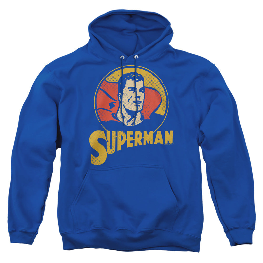 Dc Super Circle Mens Hoodie Royal Blue Officially Licensed
