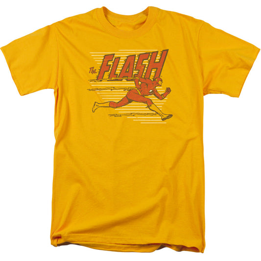 DC Comics Flash Speed Lines Mens T Shirt Gold Officially Licensed