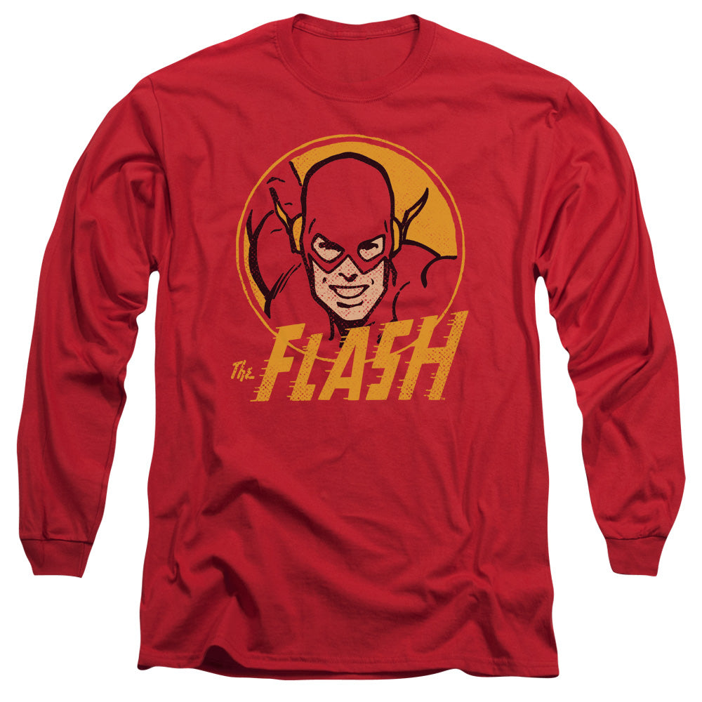 DC Comics Flash Flash Circle Mens Long Sleeve Shirt Red Officially Licensed
