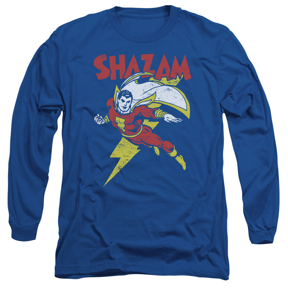 Dc Lets Fly Mens Long Sleeve Shirt Royal Blue Officially Licensed