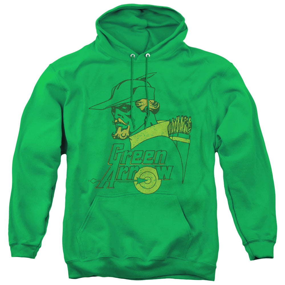 DC Comics Close Up Mens Hoodie Kelly Green Officially Licensed