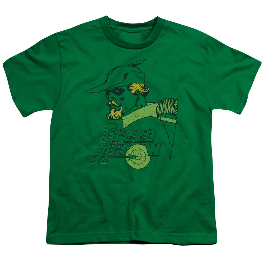 DC Comics Close Up Kids Youth T Shirt Kelly Green Officially Licensed
