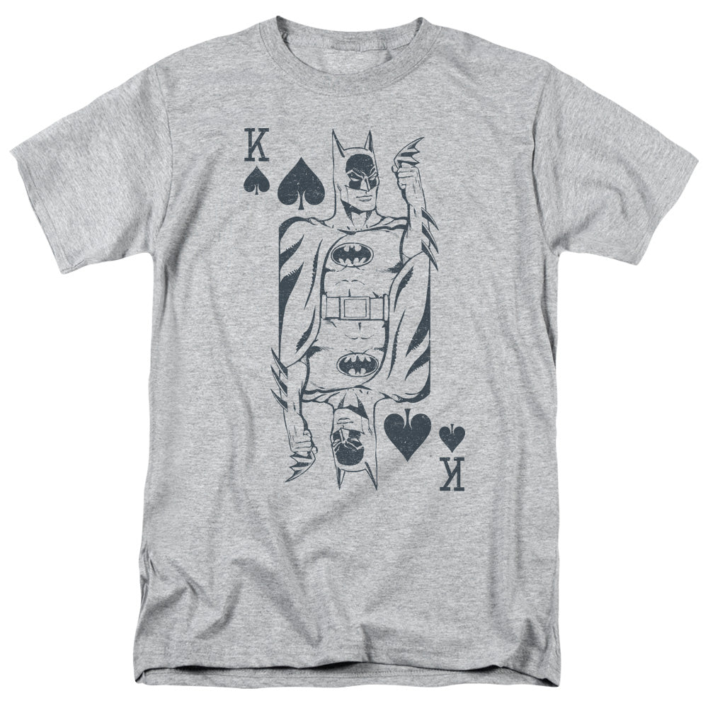 DC Comics Bat Card Mens T Shirt Athletic Heather Officially Licensed