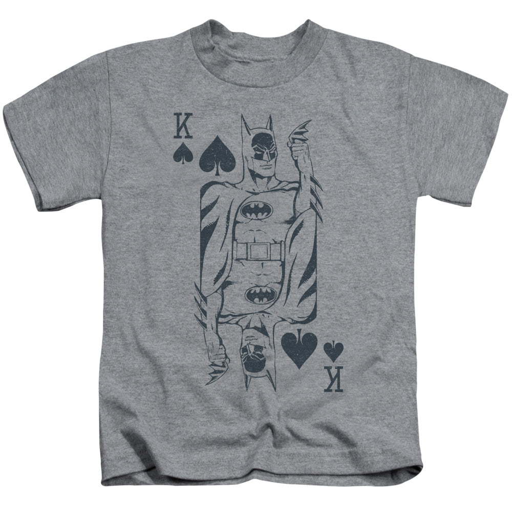 DC Comics Bat Card Juvenile Kids Youth T Shirt Athletic Heather Officially Licensed