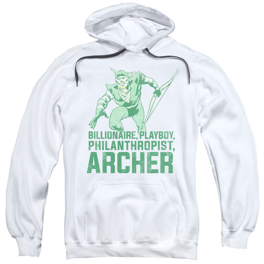 DC Comics Archer Mens Hoodie White Officially Licensed