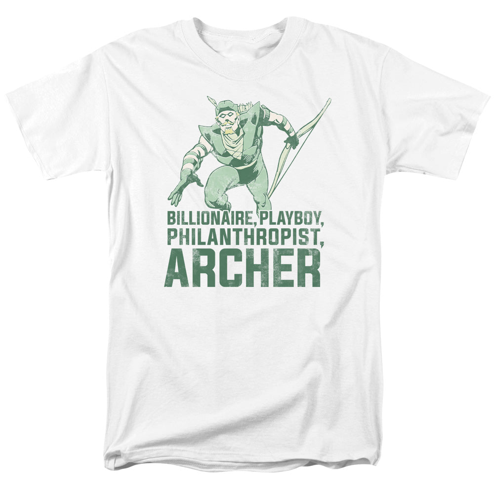DC Comics Archer Mens T Shirt White Officially Licensed