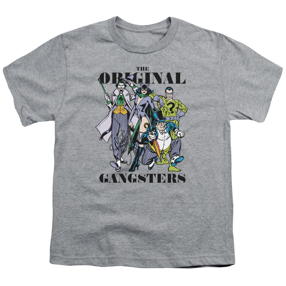 DC Comics Original Gangsters Kids Youth T Shirt Athletic Heather Officially Licensed