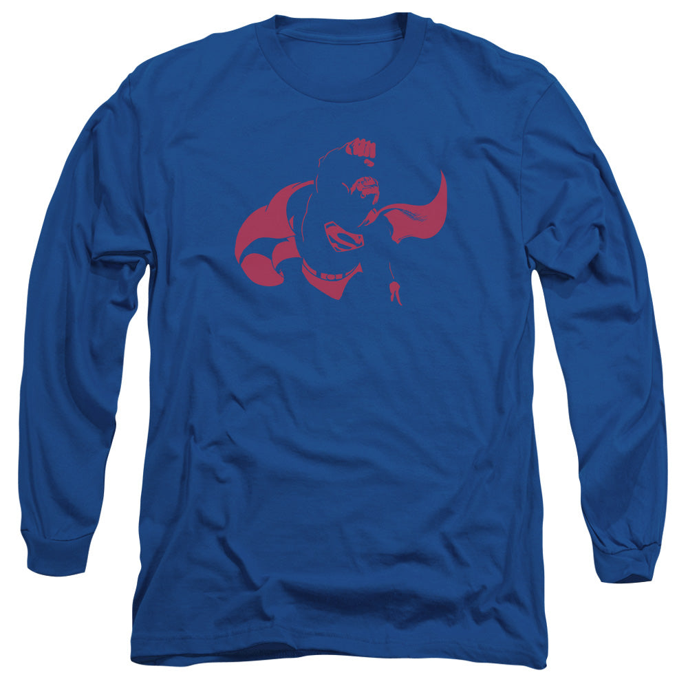 Dc Super Min Mens Long Sleeve Shirt Royal Blue Officially Licensed