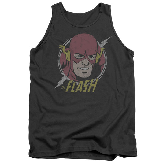 DC Comics Flash Vintage Voltage Mens Tank Top Shirt Charcoal Officially Licensed