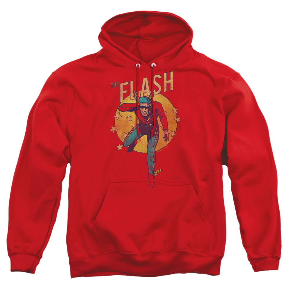 Dc Flash Circle & Stars Mens Hoodie Red Officially Licensed