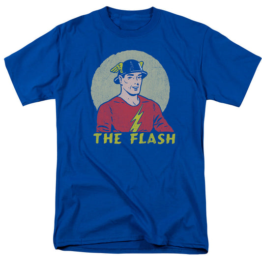 DC Comics Flash Faded Circle Mens T Shirt Royal Blue Officially Licensed