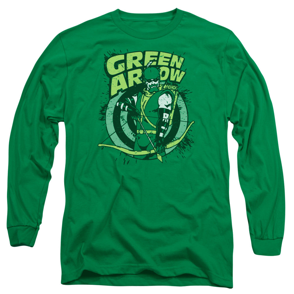 DC Comics on Target Mens Long Sleeve Shirt Kelly Green Officially Licensed