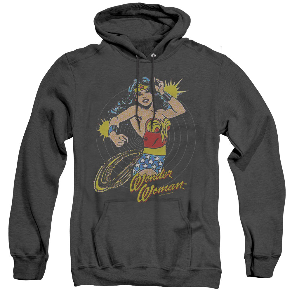 Dc Spinning Mens Heather Hoodie Black Officially Licensed