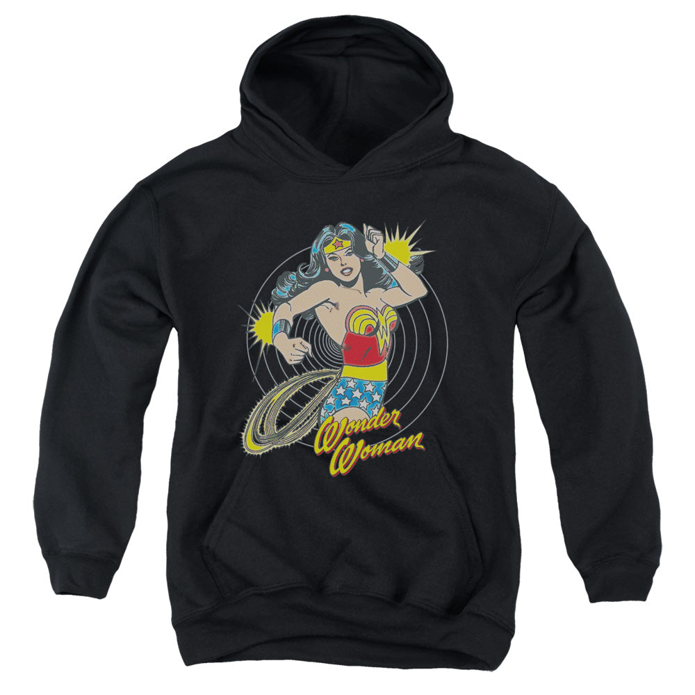 DC Comics Spinning Kids Youth Hoodie Black Officially Licensed