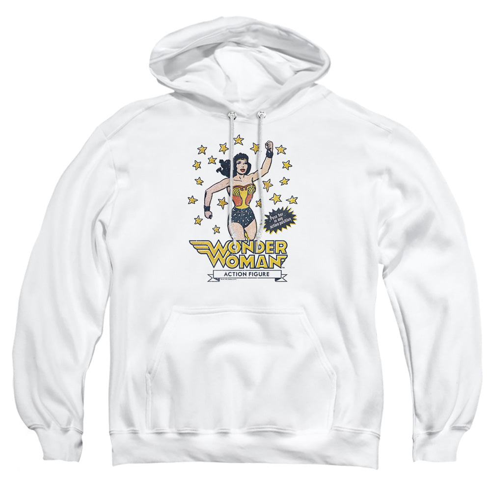 Dc Action Figure Mens Hoodie White Officially Licensed