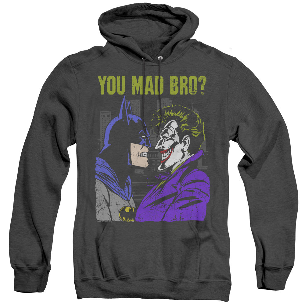 DC Comics Mad Bro Heather Mens Hoodie Black Officially Licensed