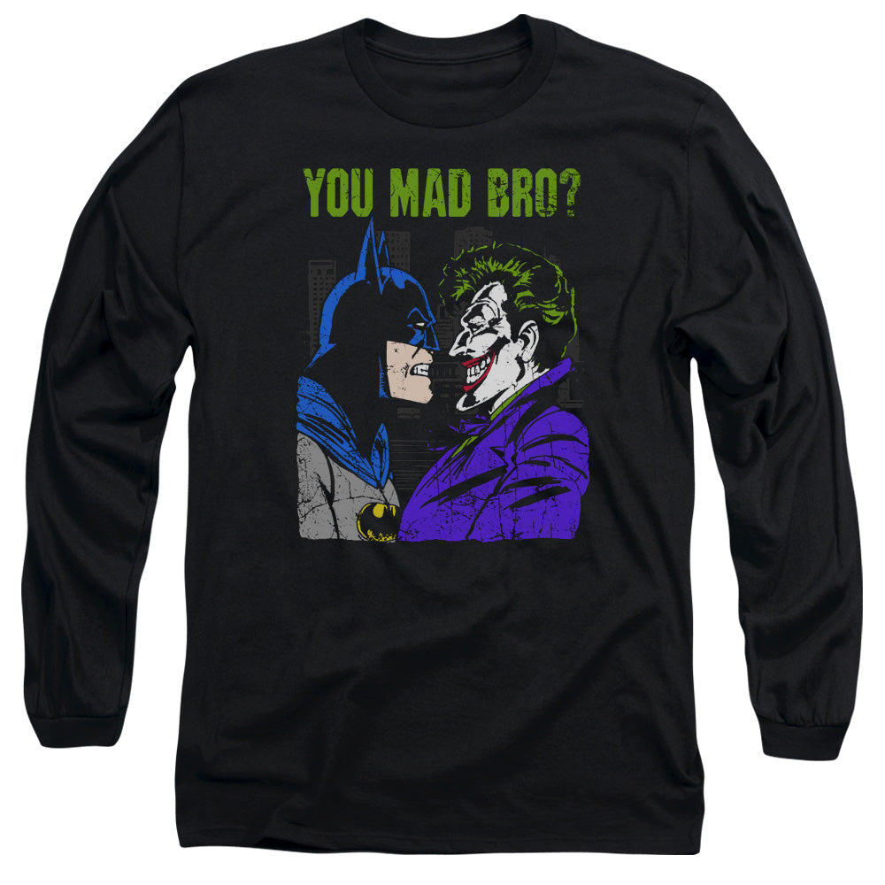 Dc Mad Bro Mens Long Sleeve Shirt Black Officially Licensed