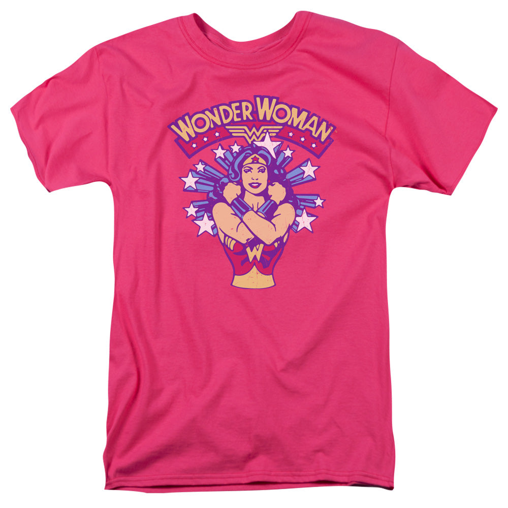 Dc Star Crossed Mens T Shirt Hot Pink Officially Licensed
