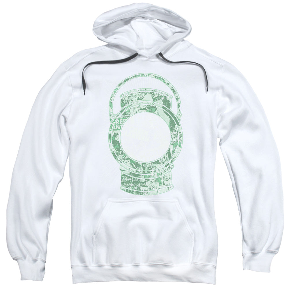 DC Comics Lantern Cover Mens Hoodie White Officially Licensed