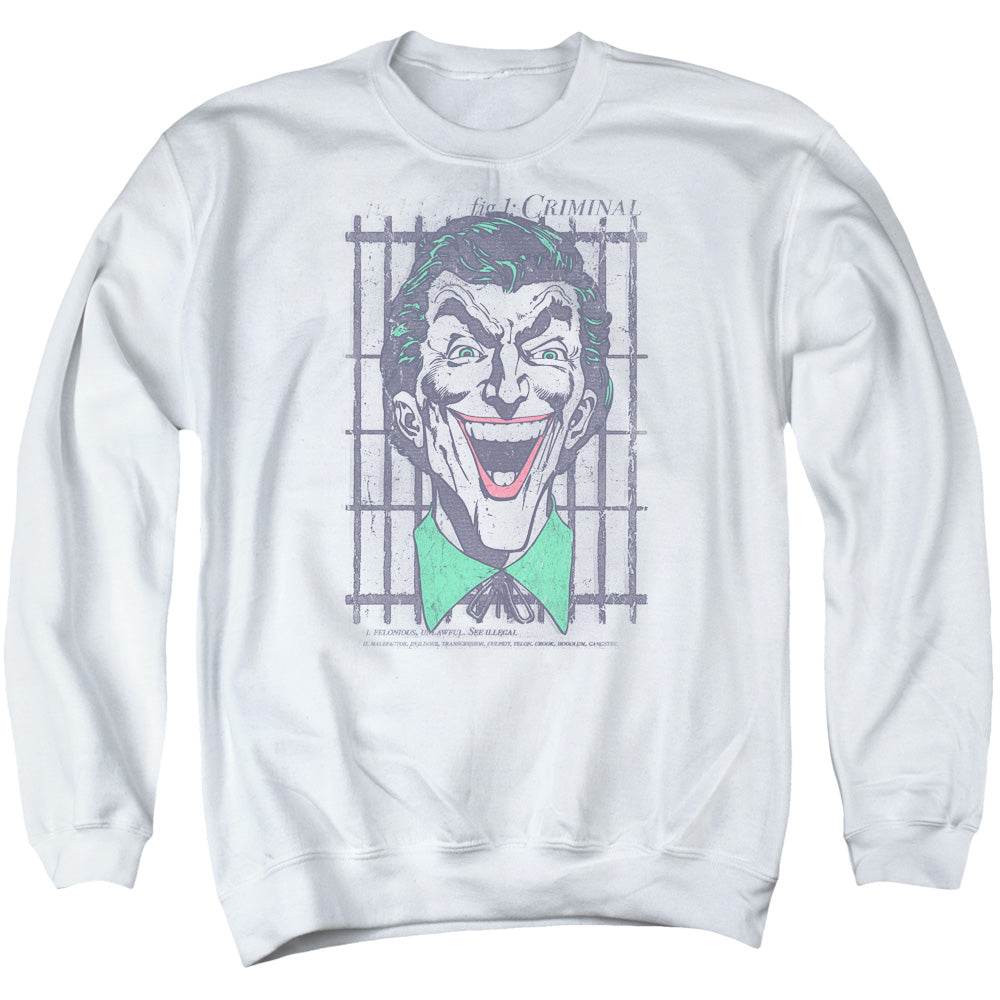 DC Comics Criminal Mens Crewneck Sweatshirt White Officially Licensed