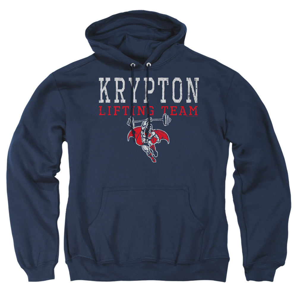 Dco Krpton Lifting Mens Hoodie Navy Officially Licensed