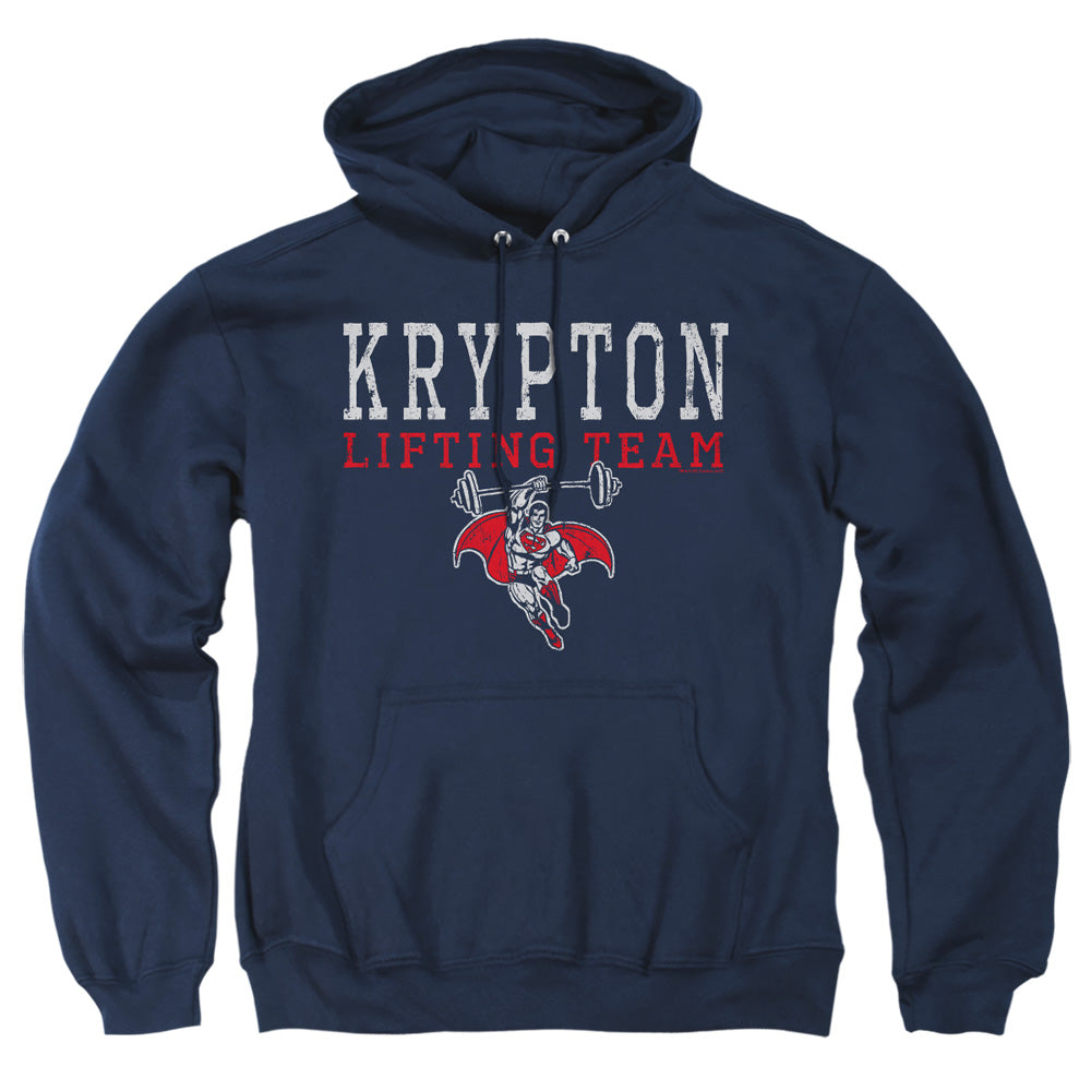 Dco Krpton Lifting Mens Hoodie Navy Officially Licensed