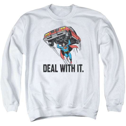 Dco Deal With It Mens Crewneck Sweatshirt White