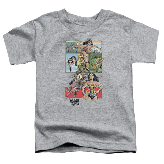 Wonder Woman WW75 Comic Page Toddler Kids Youth T Shirt Athletic Heather Officially Licensed