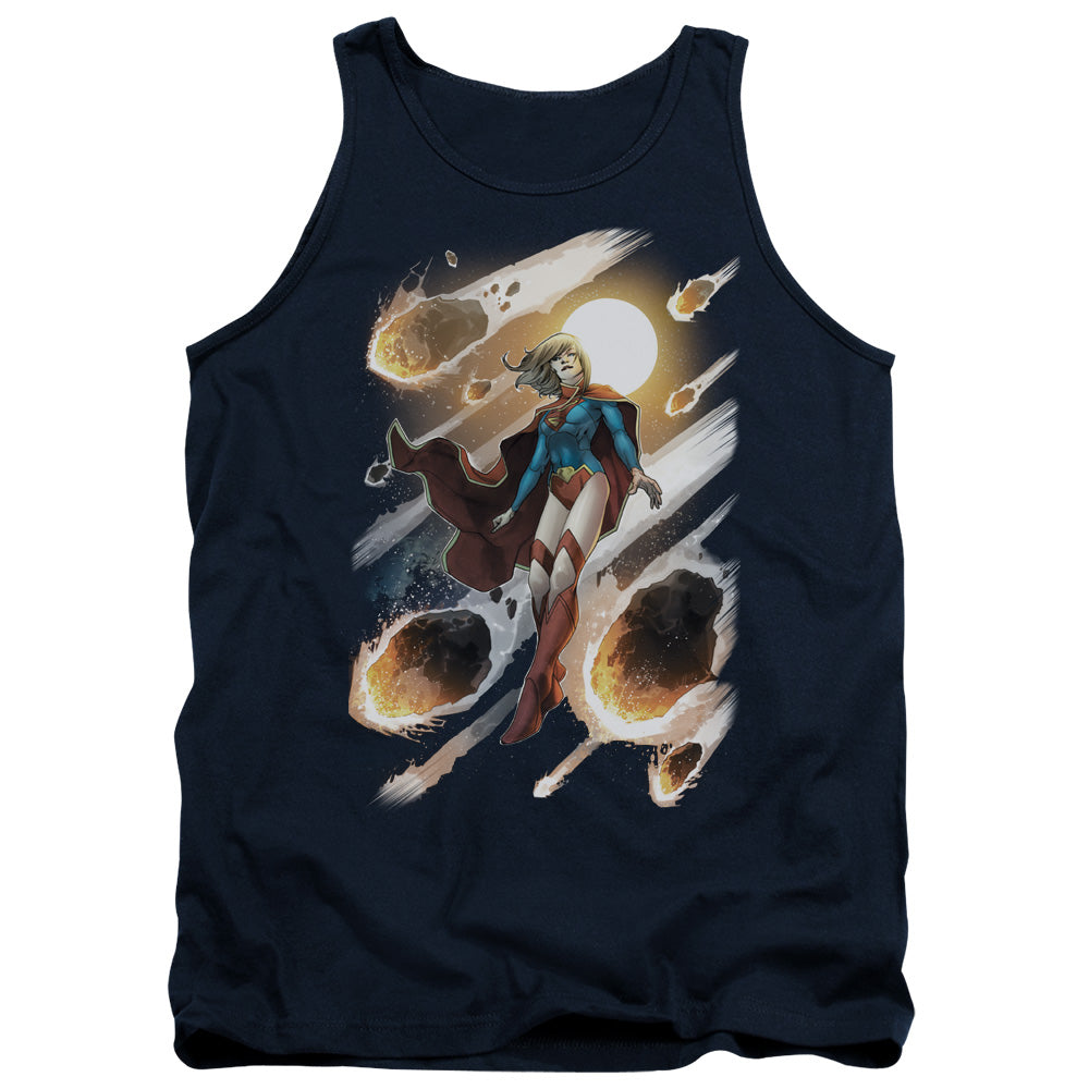 Justice League Supergirl #1 Mens Tank Top Shirt Navy Officially Licensed