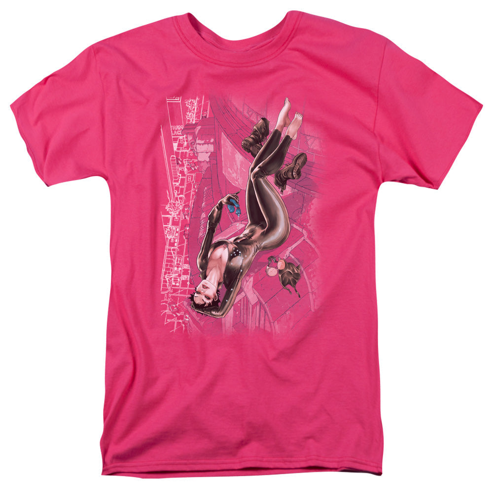 Jla Catwoman #1 Mens T Shirt Hot Pink Officially Licensed