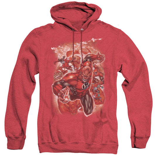 Green Lantern Red Lanterns #1 Heather Mens Hoodie Red Officially Licensed