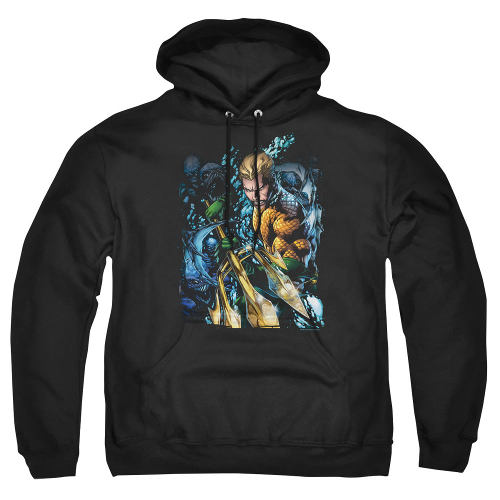 Jla Aquaman #1 Mens Hoodie Black Officially Licensed