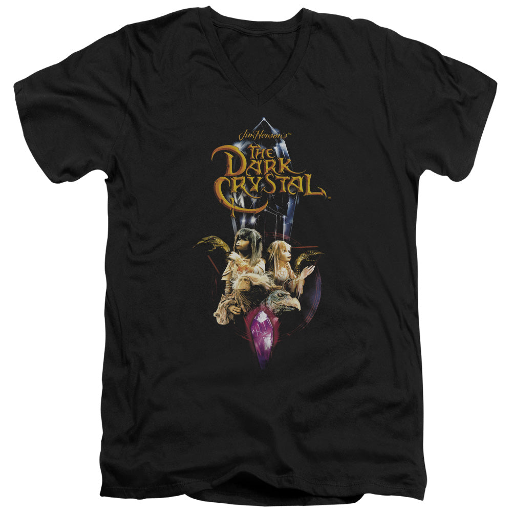 Dark Crystal Crystal Quest Mens Tall T Shirt Adult V Neck Black Officially Licensed