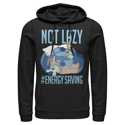 Disney Disney Lilo & Stitch Not Lazy Energy Saving Mens Lightweight Hoodie
