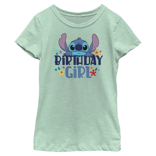 Disney Bday Girl Stitch Girls Kids T Shirt