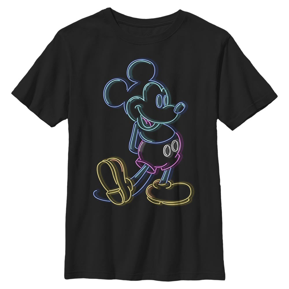 Disney Neon Mickey Boys Kids T Shirt