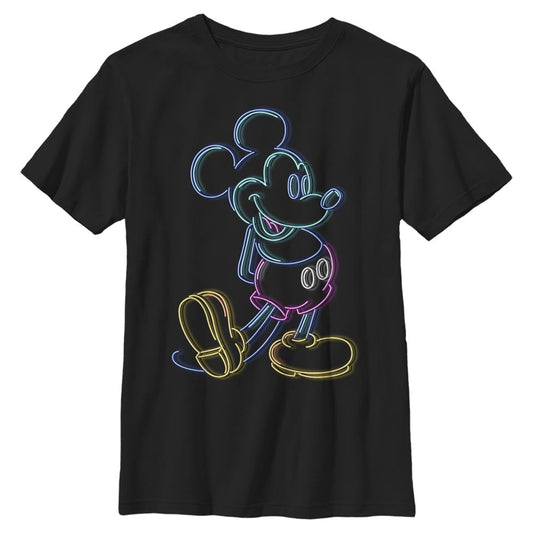 Disney Neon Mickey Boys Kids T Shirt