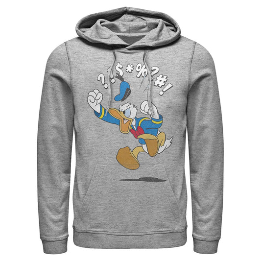 Disney Donald Duck Angry Jump Mens Lightweight Hoodie
