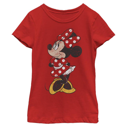 Disney Modern Vintage Minnie Girls Kids T Shirt