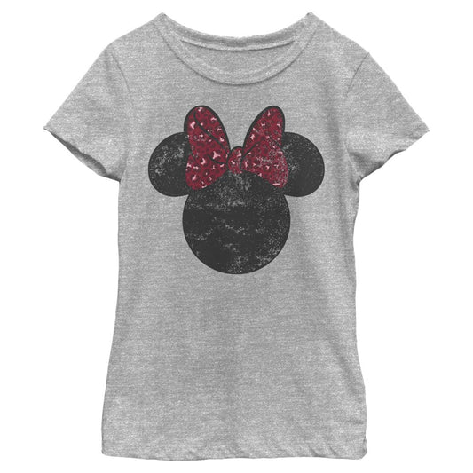 Disney Minnie Leopard Bow Girls Kids T Shirt