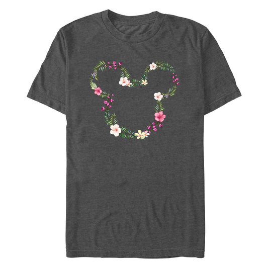Disney Floral Mickey Mens T Shirt