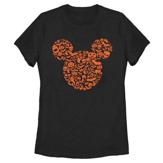 Disney Halloween Mouse Icon Womens T Shirt
