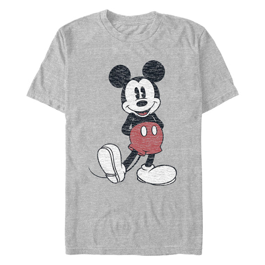 Disney Mickey Pose Athletic Heather Mens T Shirt
