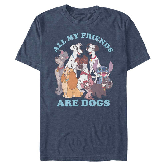 Disney All My Friends are Dogs Mens T Shirt