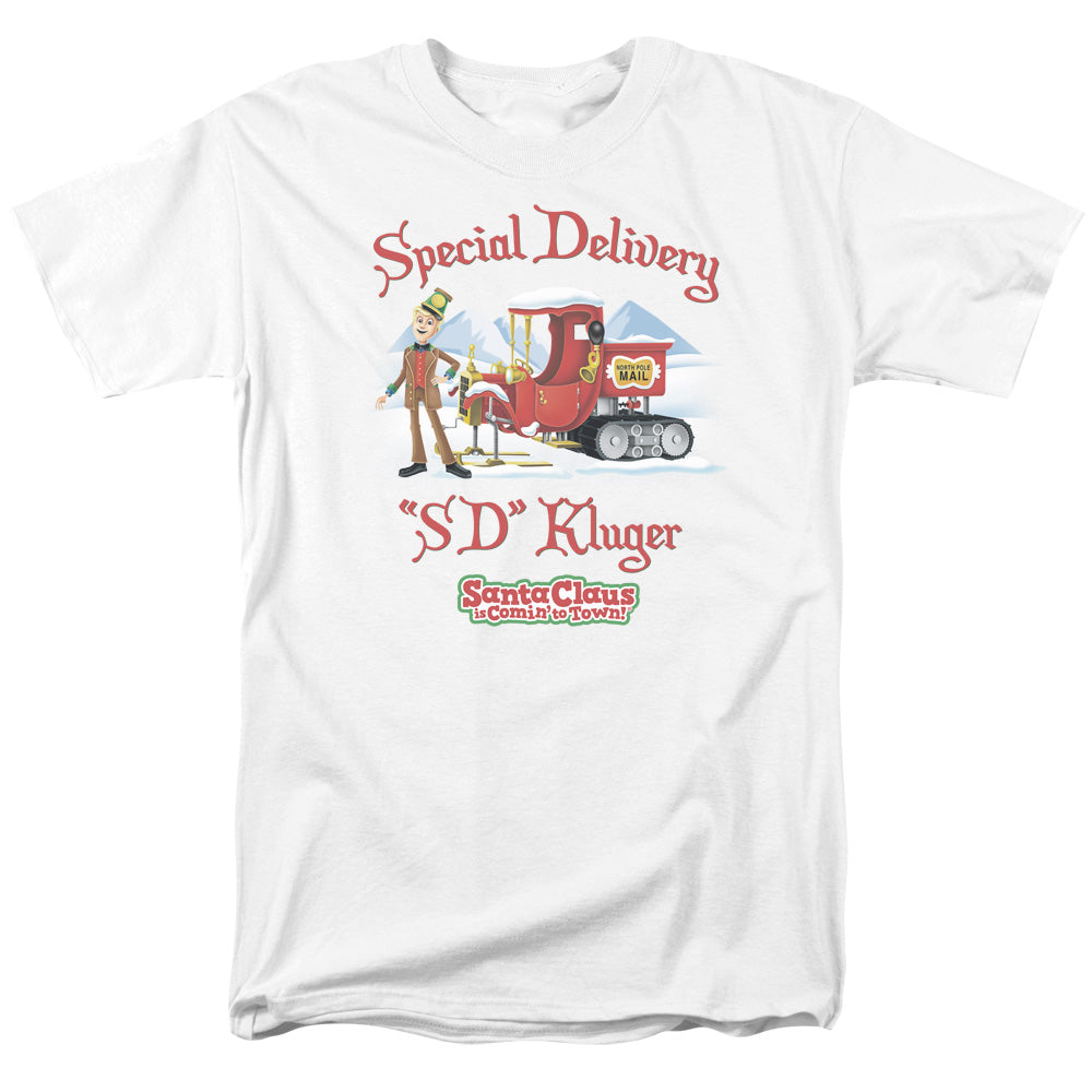 Santa Claus Is Comin To Town Kluger Mens T Shirt White Officially Licensed