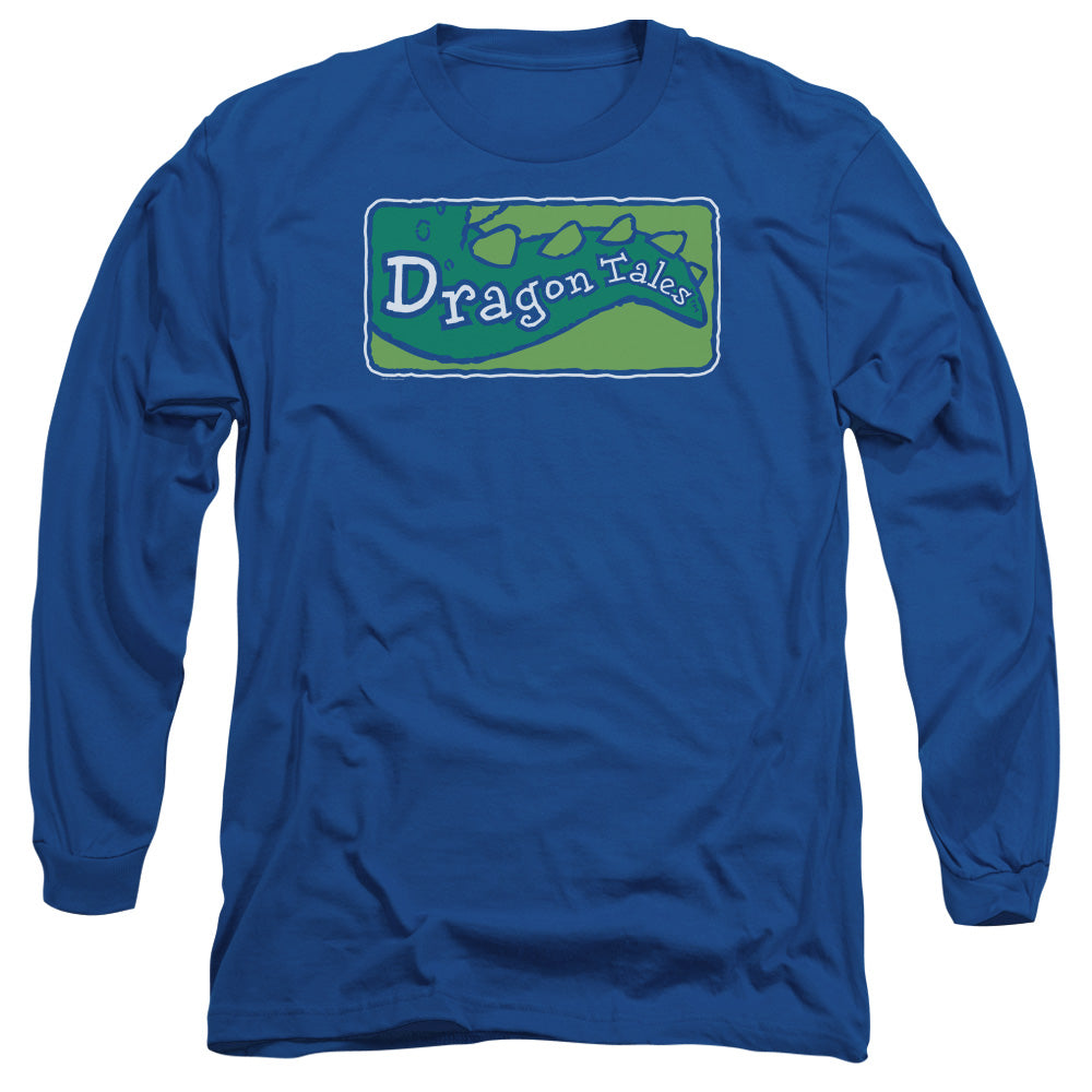 Dragon Tales Logo Clean Mens Long Sleeve Shirt Royal Blue Officially Licensed